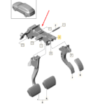 Suporte Apoio Pedais Porsche Cayenne 2020 21 22 23 2024 - Imagem 2