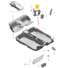 Moldura Acabamento Caixa Fusível Porsche 911 991.2 2016 A 2018 - Imagem 2