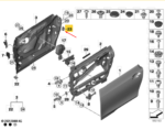 Tampa Capa Refletora Porta Dianteira Bmw I3 2014 15 A 2021 - Imagem 7