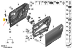 Vedação Dobradiça Inferior Porta Dianteira  Esquerda Bmw I3 2014 2021 - Imagem 8