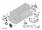 Anel Retentor Motor Virabrequim Bmw X6 3.0 35i 2013 2014 - Imagem 5