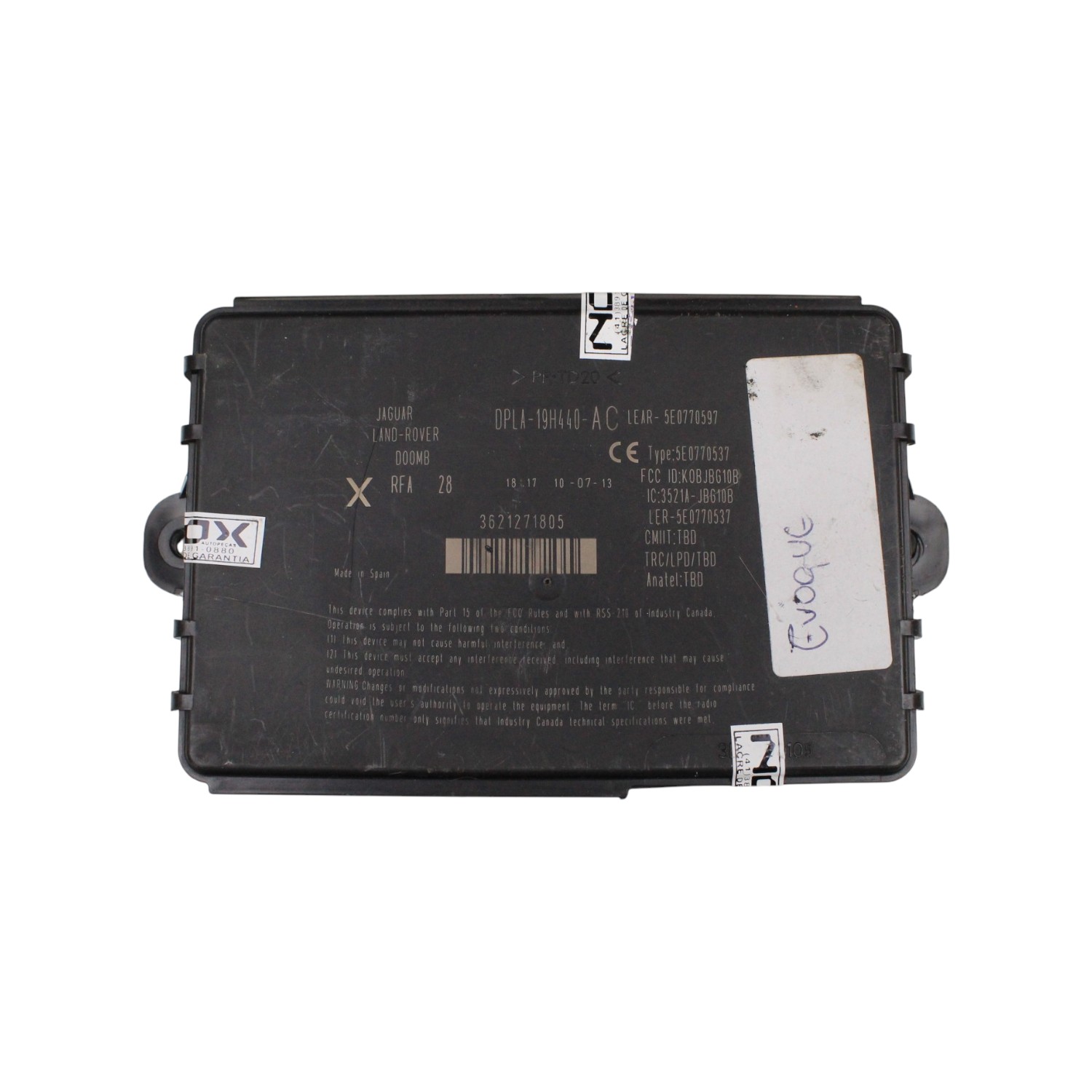 3d207ede4b9382320a1e62b237fe4462.jpg Módulo Conforto Keyless Land Rover Evoque 2011 12 13 A 2015 - Imagem 1