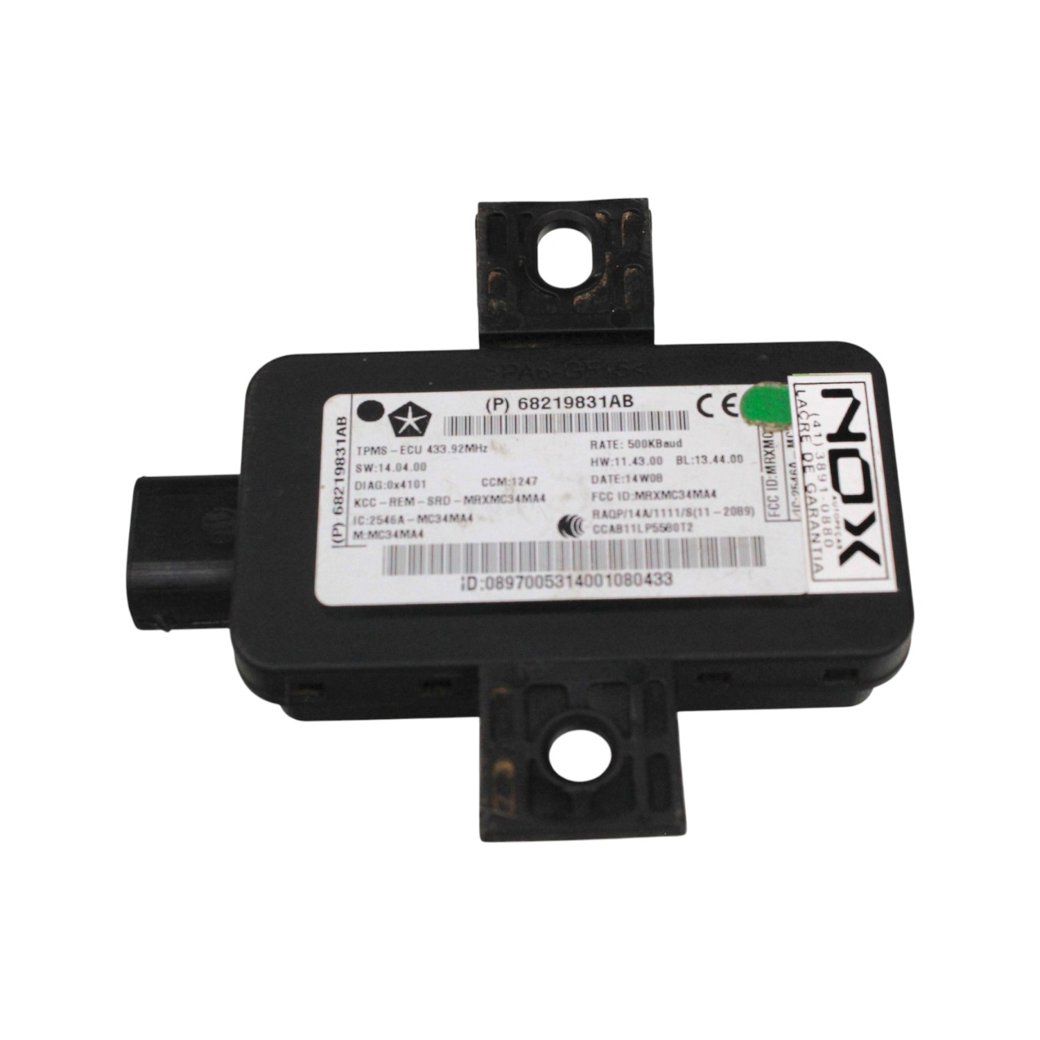5a8fb5740580ad856128f47f52e9d011.jpg Módulo Pressão Pneus Jeep Cherokee Fiat Freemont 2011 2016 - Imagem 1